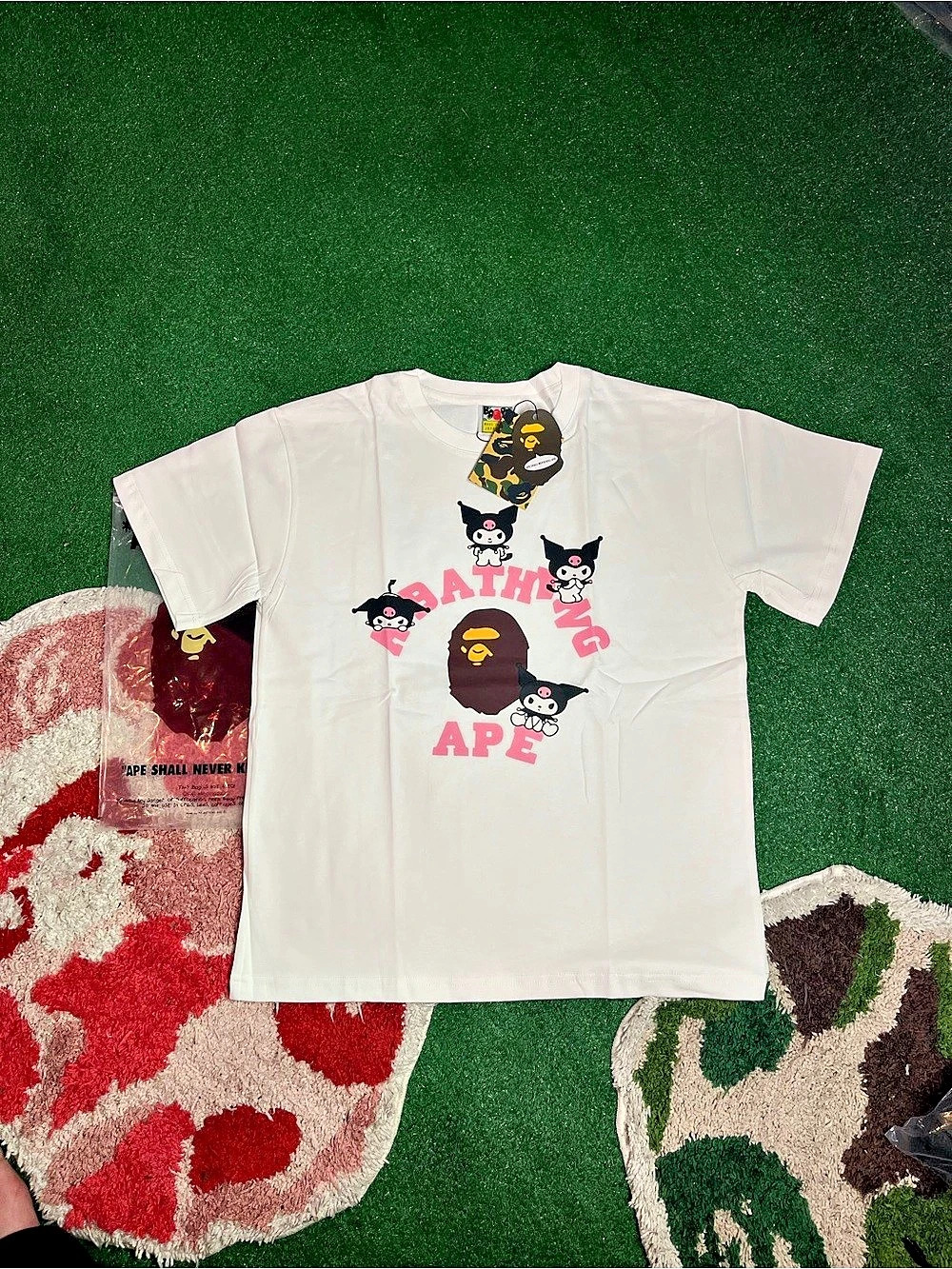 A Bathing Ape BAPE x Sanrio Characters Kuromi Tee White Kuromi Tee White & Pink